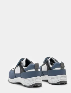 Piazza Italia Sneakers con strappo, in poliuretano bianco con riporti grigi e neri. - Grigio Fashion