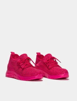 Piazza Italia Sneakers con strass da donna - Fuxia Fashion