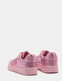 Piazza Italia Sneakers glitterata con patch butfly - Rosa Cheap