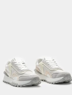 Piazza Italia Sneakers in canvas con inserti - Beige Sale