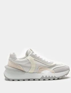 Piazza Italia Sneakers in canvas con inserti - Beige Sale