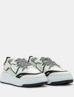 Piazza Italia Sneakers in poliuretano e tessuto tweed bicolor - Bianco New