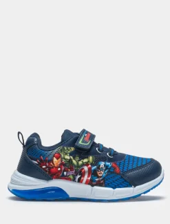 Piazza Italia Sneakers light con strappo e stampa Avengers. - Blu Shop
