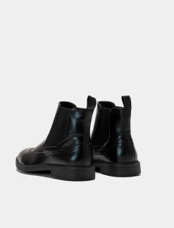 Piazza Italia Stivale chelsea con fasce elastiche lateriali e ornamento coda di rondine - Nero Shop