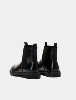 Piazza Italia Stivale chelsea in poliuretano con fasce elastiche lateriali - Nero Store