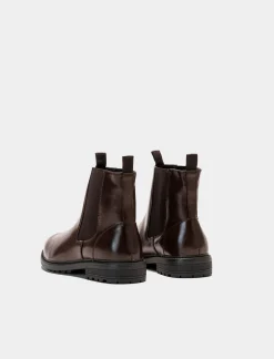 Piazza Italia Stivale chelsea in poliuretano con fasce elastiche lateriali - Testa di moro Marrone Shop