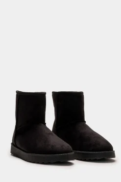 Piazza Italia Stivale da neve in tessuto sintetico con imbottitura calda - Nero Hot