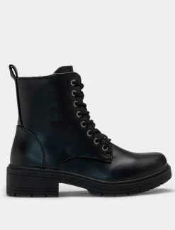 Piazza Italia Stivale stringato con fondo roccia - Nero Sale