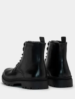 Piazza Italia Stivale stringato con fondo roccia - Nero Sale