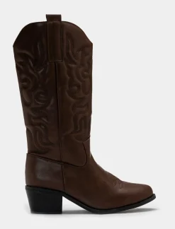Piazza Italia Stivale Texano con gambale trapuntato - Marrone Hot