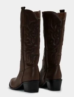 Piazza Italia Stivale Texano con gambale trapuntato - Marrone Hot