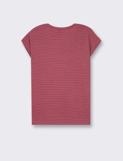 Piazza Italia T shirt modello a T girocollo con tessuto ottoman e filato effetto metallizato - india Rosso Sale