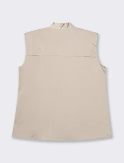 Piazza Italia Top con fiocco al collo, vestibilità regular - Beige Sale