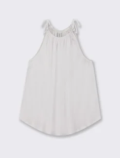 Piazza Italia Top con punta al davanti e scollatura arricciata - Bianco Flash Sale