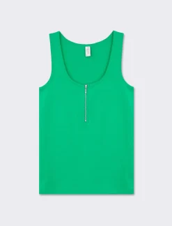 Piazza Italia Top con zip da donna - mela Verde Cheap
