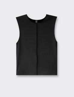 Piazza Italia Top elastico slim basic smanicato girocollo - Nero Best