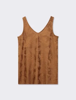 Piazza Italia Top elatsico vestibilità regular e lavorazione jaquard - tabacco Marrone Online