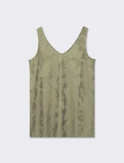 Piazza Italia Top elatsico vestibilità regular e lavorazione jaquard - Kaky 1 Verde Outlet