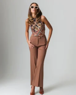 Piazza Italia Top halter neck stampato girocollo con giromanica ampio - Nero Best