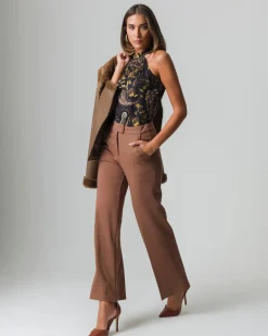 Piazza Italia Top halter neck stampato da donna - Nero Cheap