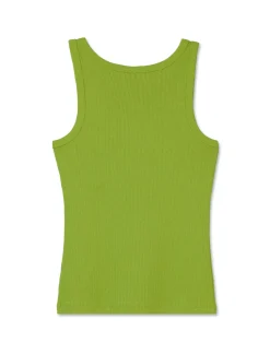 Piazza Italia Top in cotone elastico, lavorazione a coste vestibilità slim - pistacchio Verde Discount
