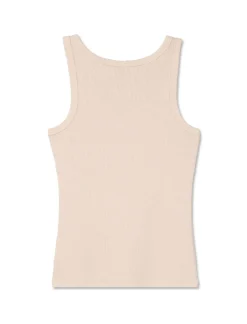 Piazza Italia Top in cotone elastico, lavorazione a coste vestibilità slim - Sabbia Beige Online