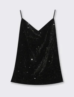Piazza Italia Top in paillettes - Nero Shop