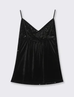 Piazza Italia Top in paillettes - Nero Shop