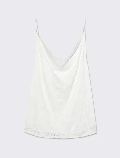 Piazza Italia Top in pizzo con bretelle da donna - latte Bianco Online