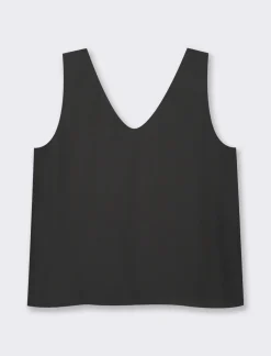 Piazza Italia Top scollo a v morbido. vestibilità regular - Nero Flash Sale