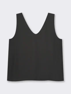 Piazza Italia Top scollo a v morbido. vestibilità regular - Nero Flash Sale