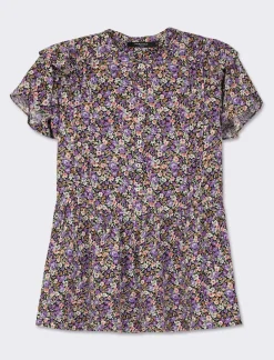 Piazza Italia Top stampato con manica volant a apertura frontale con bottoni - var 2 Sale