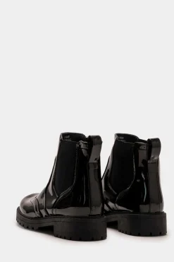 Piazza Italia Trochetto all'inglesina di vernice con fasce elastiche laterali - Nero Discount