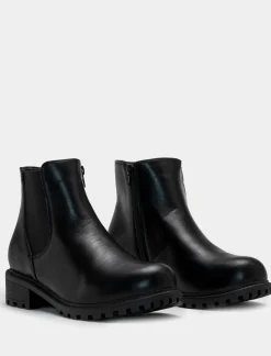 Piazza Italia Tronchetto con fasce elastiche lateriali e fondo roccia - Nero Cheap