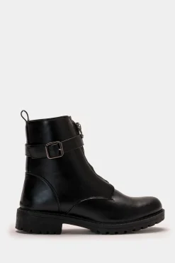 Piazza Italia Tronchetto con zip centrale con cinturno e fondo roccia - Nero Outlet