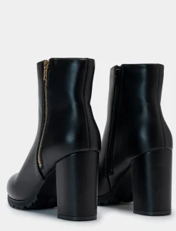 Piazza Italia Tronchetto con zip su entrambi i lati e fondo roccia - Nero Store