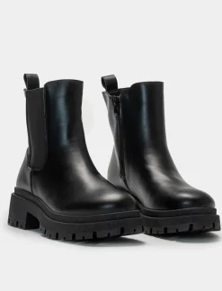 Piazza Italia Tronchetto fondo cararmatro con fasce elastiche laterali - Nero Outlet