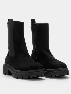 Piazza Italia Tronchetto in microfibra con fasce elastiche lateriali - Nero Best