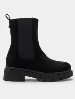 Piazza Italia Tronchetto in microfibra con fasce elastiche lateriali - Nero Best