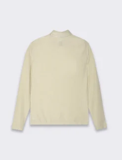 Piazza Italia T-shirt a collo alto con filo effetto metallizzato vestibilità slim - Avorio Beige Sale