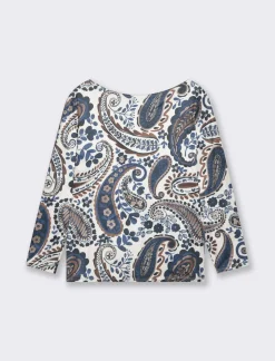 Piazza Italia T-shirt a manica lunga stampata girocollo  - var 2 Cheap