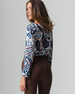 Piazza Italia T-shirt a manica lunga stampata girocollo  - var 2 Cheap