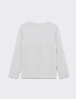 Piazza Italia T-SHIRT BAMBINA MANICA LUNGA CON STAMPA - Bianco sporco Best Sale