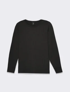 Piazza Italia T-shirt basica a manica lunga con spacco sul polsino - Nero Best