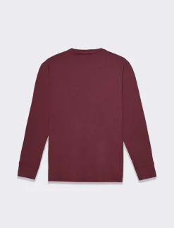 Piazza Italia T-shirt basica a manica lunga con spacco sul polsino - Lampone Rosso Hot