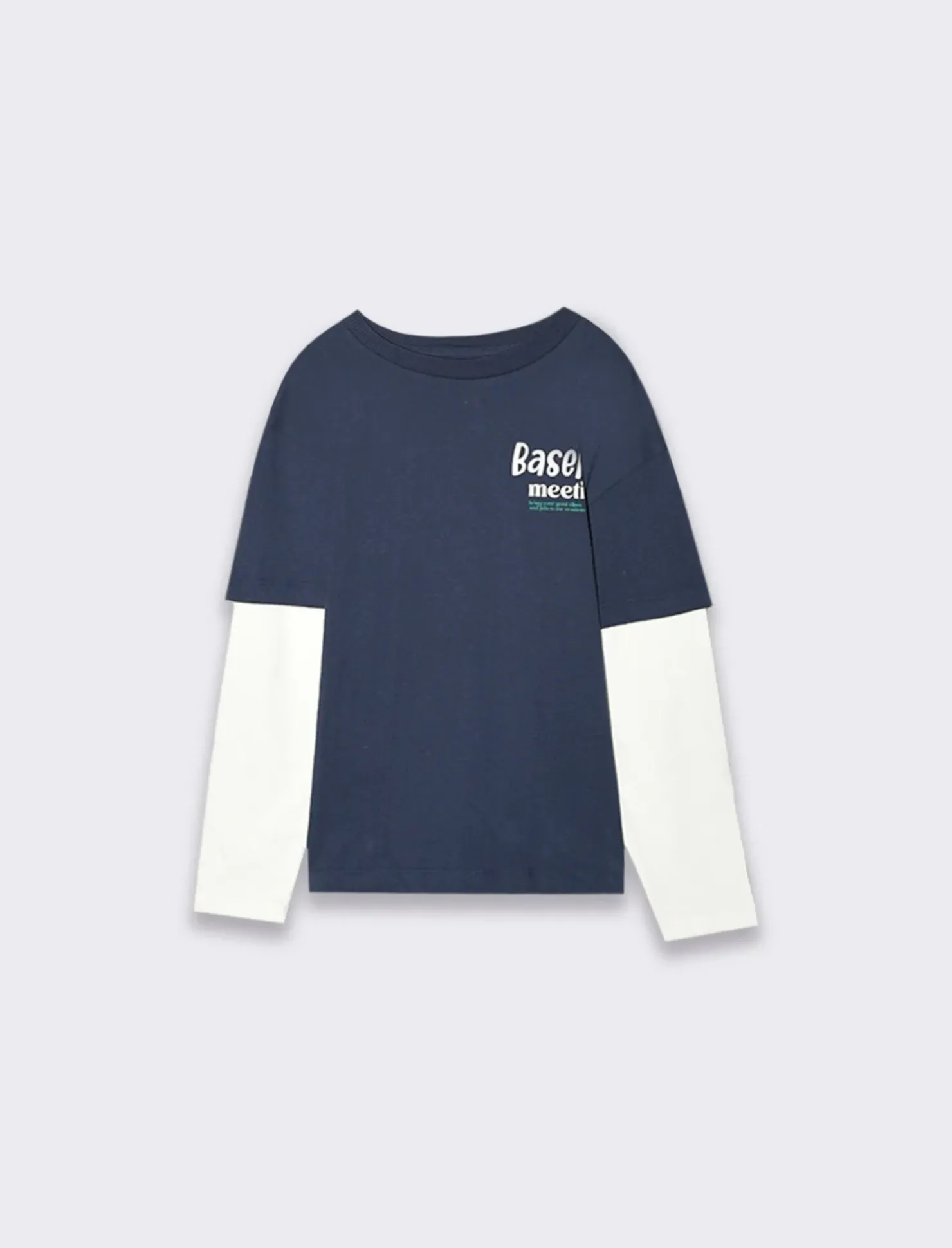 Piazza Italia T-shirt bicolore over size - Blu Cheap