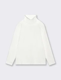 Piazza Italia T-shirt collo alto caldo cotone da bambino - sporco Bianco Cheap