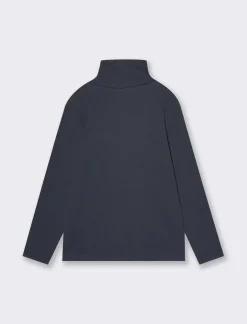 Piazza Italia T-shirt collo alto caldo cotone da bambino - Blu Discount