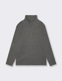 Piazza Italia T-shirt collo alto caldo cotone da bambino - mel. Grigio New