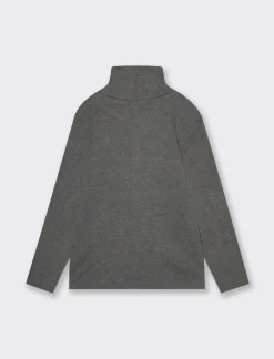Piazza Italia T-shirt collo alto caldo cotone da bambino - mel. Grigio New